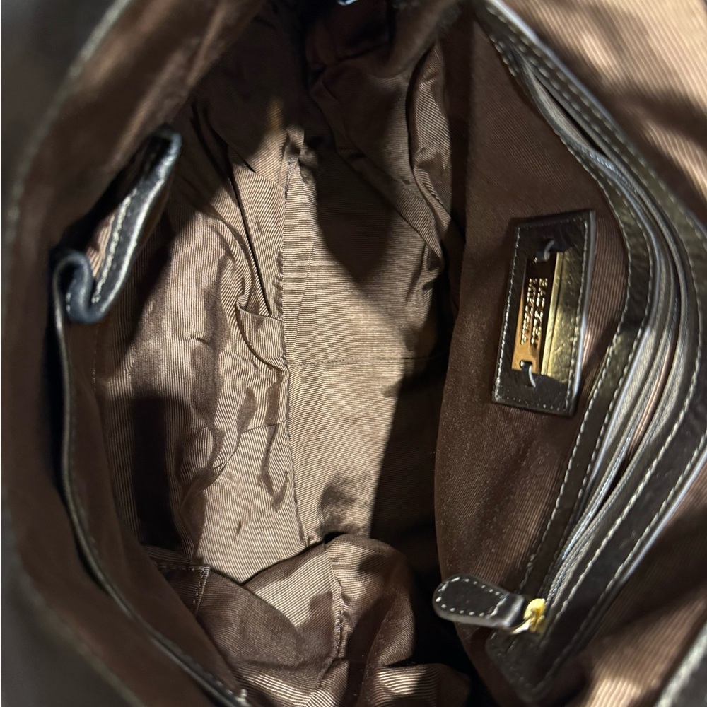 Badgley Mischka Bronze Metallic Leather Bag - Picture 2 of 13
